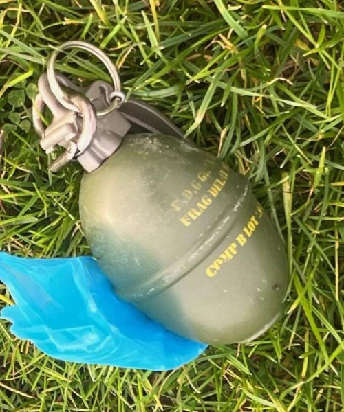 Oregon police find reported hand grenade was a dog poop bag dispenser Oregon police find reported hand grenade was a dog poop bag dispenser