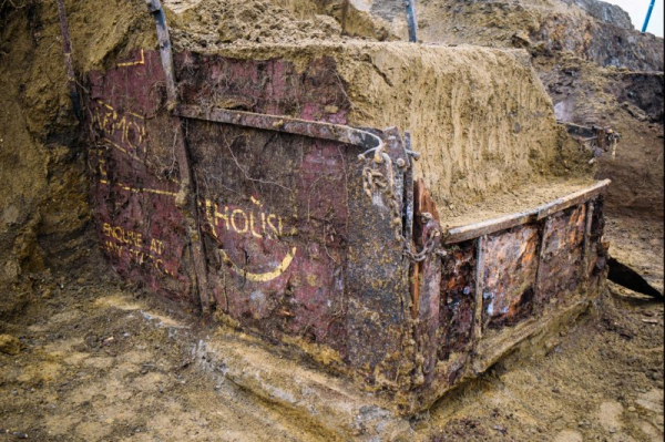 100-year-old British train car found buried in Belgium 100-year-old British train car found buried in Belgium
