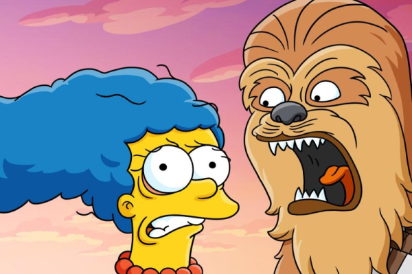 Marge Simpson meets wookie for Mother's Day Marge Simpson meets wookie for Mother's Day