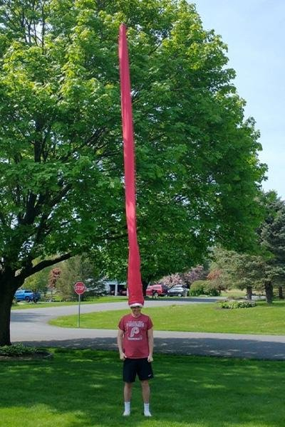 Pa. student spent years building world's tallest hat Pa. student spent years building world's tallest hat