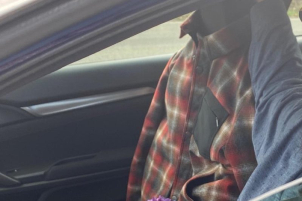 Driver in HOV lane caught using plaid shirt as 'passenger' Driver in HOV lane caught using plaid shirt as 'passenger'