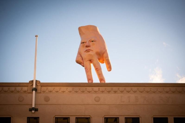 New Zealand city bids farewell to 'disturbing' hand sculpture New Zealand city bids farewell to 'disturbing' hand sculpture