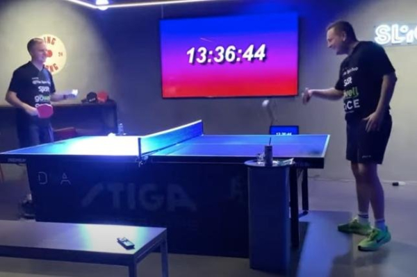 Swedish duo breaks record for 13-hour table tennis rally Swedish duo breaks record for 13-hour table tennis rally