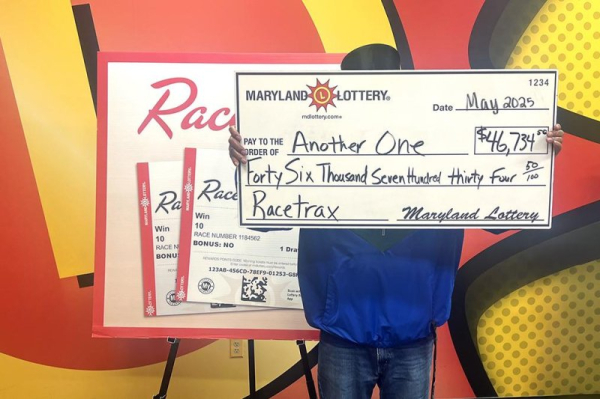 Maryland Lottery player wins his second big prize from Racetrax game