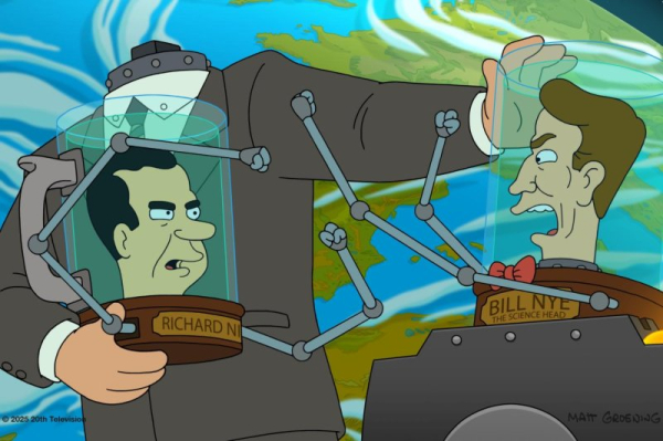 Richard Nixon confronts Bill Nye in 'Futurama' Season 13 pics