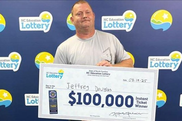N.C. man wins $100,000 lottery prize on his wedding anniversary