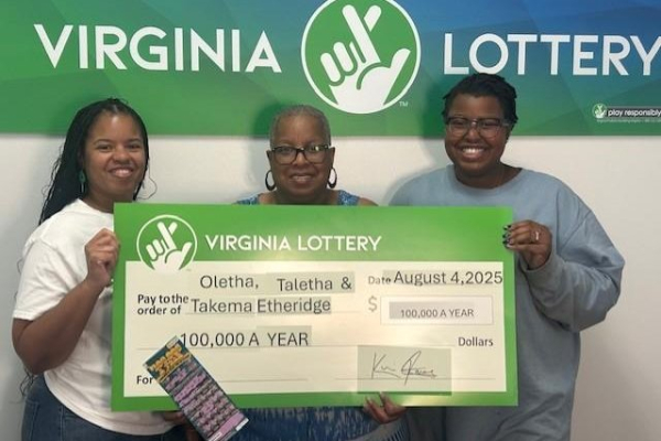 Virginia woman wins a second lottery jackpot after four decades