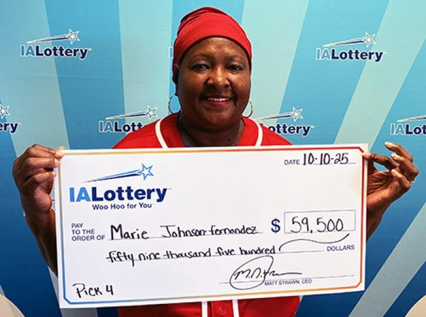 Iowa woman wins her second big lottery jackpot in six months