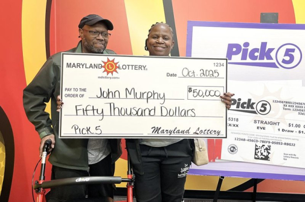 Man uses numbers from a license plate to win $50,000 lottery prize