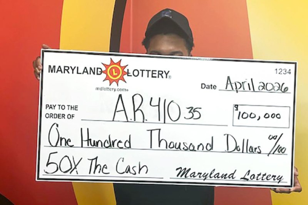 Working overtime leads Maryland man to $100,000 lottery prize