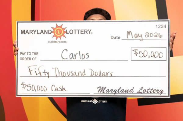 Maryland man collects his second $50,000 lottery prize in two weeks