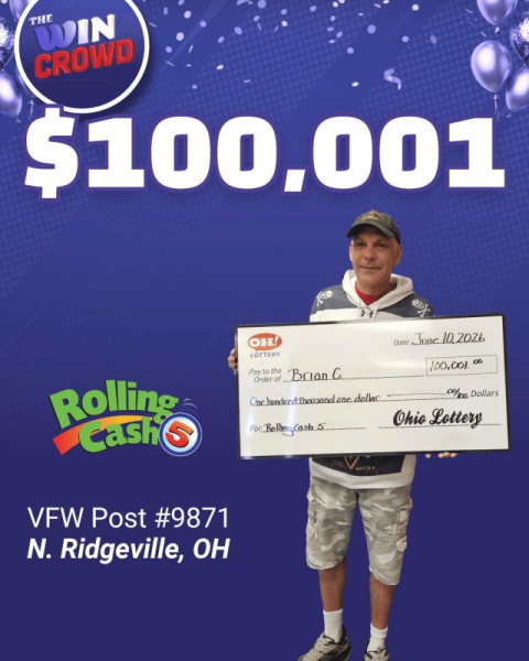 Lottery numbers used in memory of cousin earn Ohio man $100,001 Lottery numbers used in memory of cousin earn Ohio man $100,001