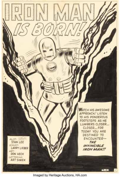 Artwork from Iron Man's first appearance breaks auction record Artwork from Iron Man's first appearance breaks auction record